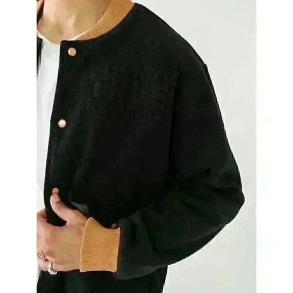 NEW! True Religion Men's XXL Fleece Bomber Jacket NWT $199 - Picture 4 of 5